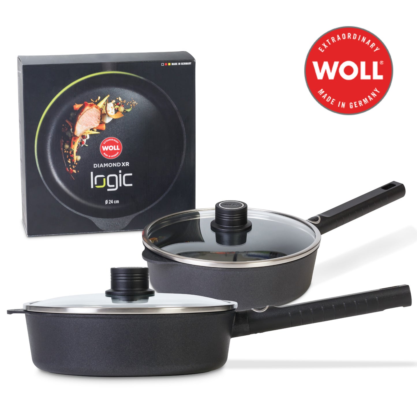 WOLL DIAMOND XR LOGIC SAUTE PAN SET W/FREE GIFT