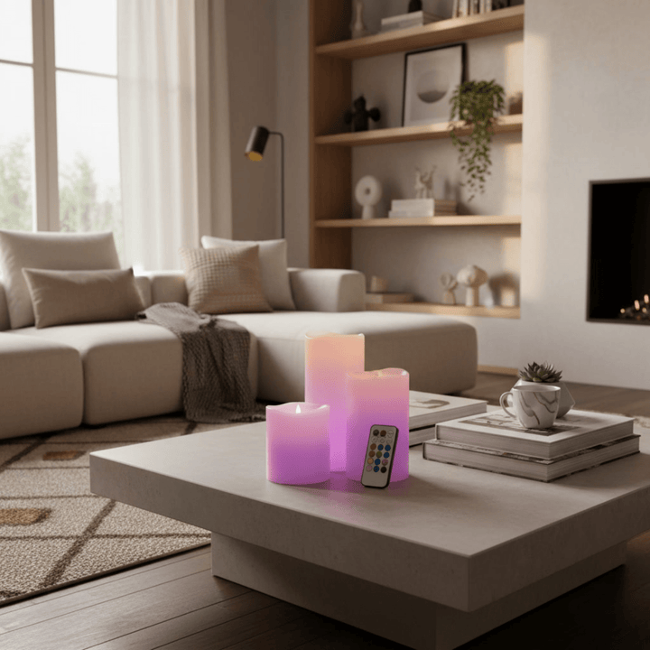 Smart Living Multi - colour Flameless Candles w/ Bonus by Ocean Canada