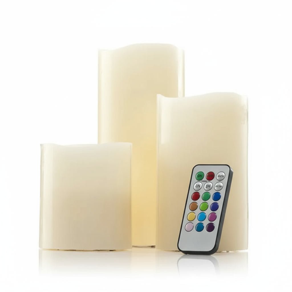 Smart Living Multi - colour Flameless Candles w/ Bonus by Ocean Canada