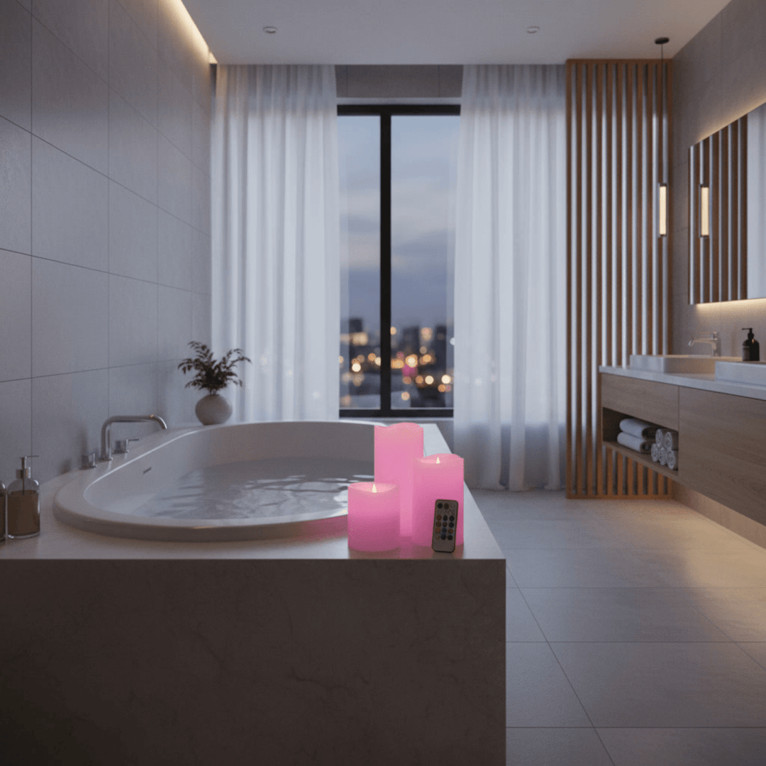 Smart Living Multi - colour Flameless Candles w/ Bonus by Ocean Canada