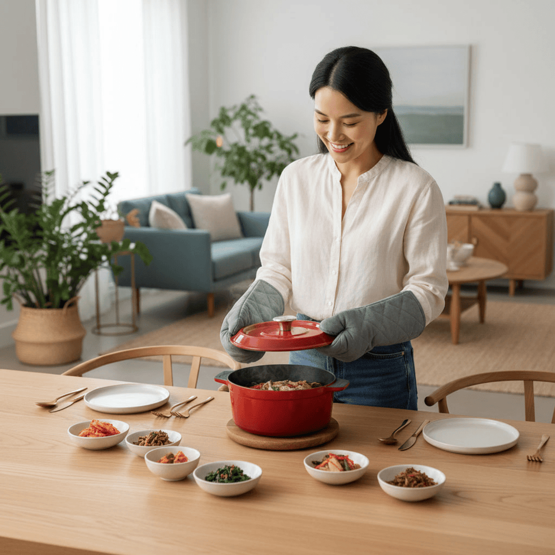 WOLL Cast Iron 24cm Round Casserole - Red by Ocean Canada