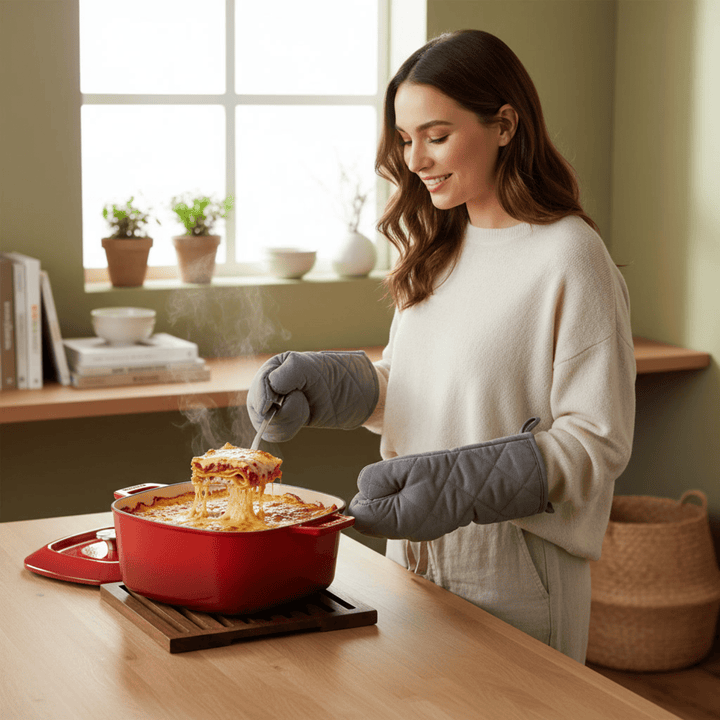 WOLL Cast Iron 24cm Square Casserole - Red by Ocean Canada