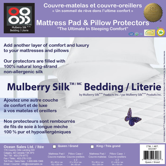 MULBERRY SILK MATTRESS PAD & PILLOW PROTECTORS - oceansales.ca